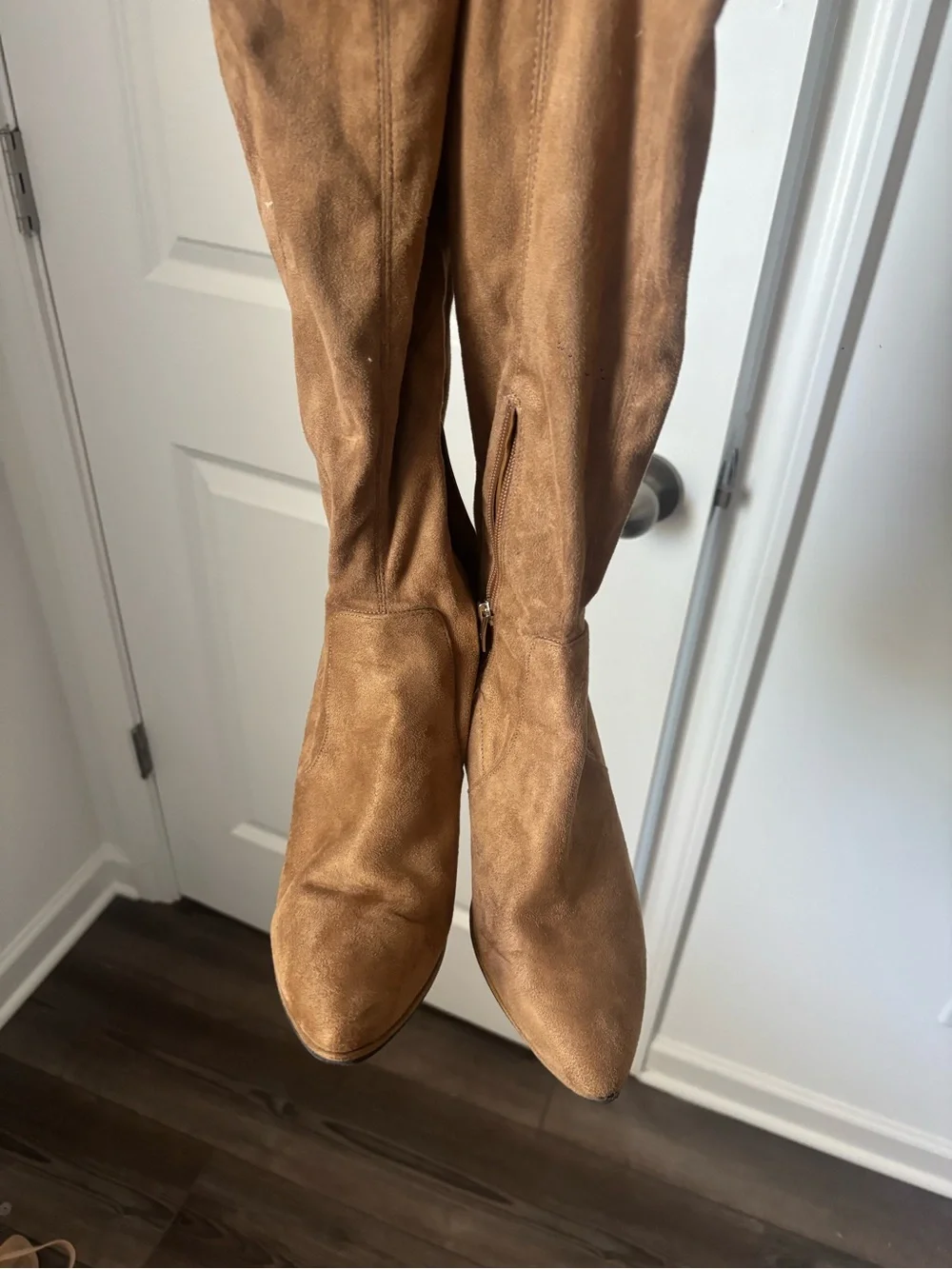Marc Fisher Tall Suede Over-the-Knee Boots in Cognac Brown